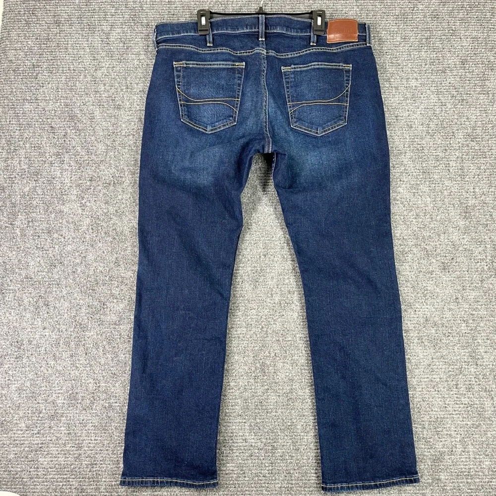 Hollister Slim Straight Jeans Mens 38x32 Epic Flex Stretch Denim Casual Everyday